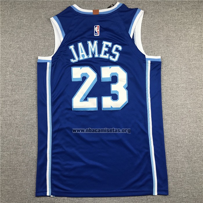 Camiseta Los Angeles Lakers Lebron James NO 23 Classic 2019-20 Azul